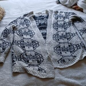 Charlotte Russe Black and Gray Cardigan Sweater